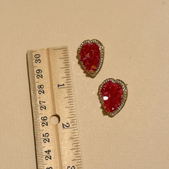Heart earrings N1210 - Picture 3 of 3